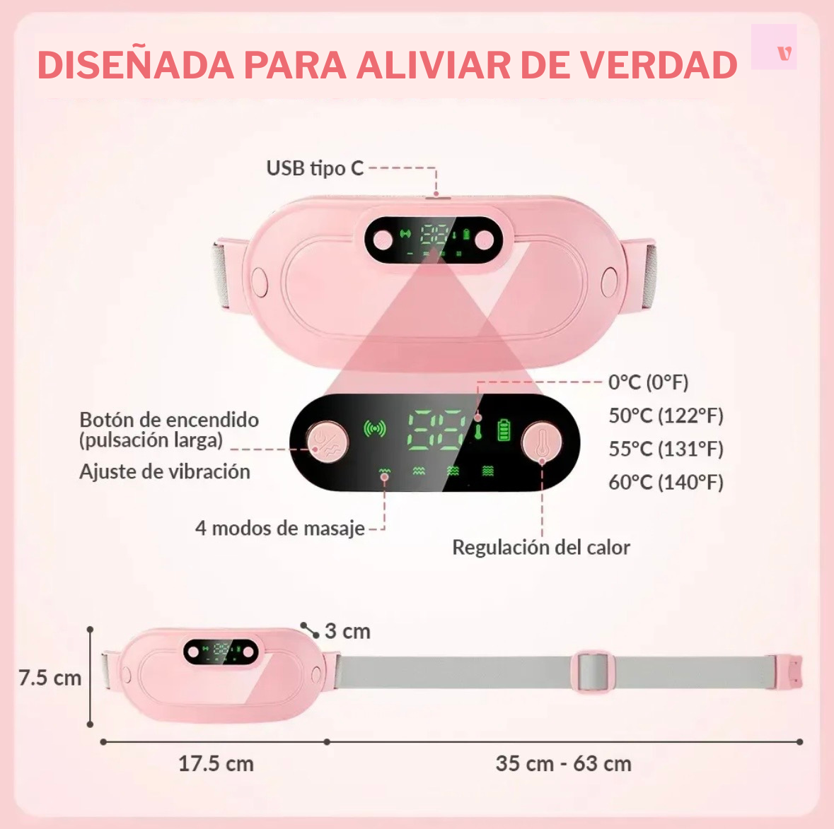 CalmaLuna🌙 - Almohadilla Termica Portatil Inalambrica
