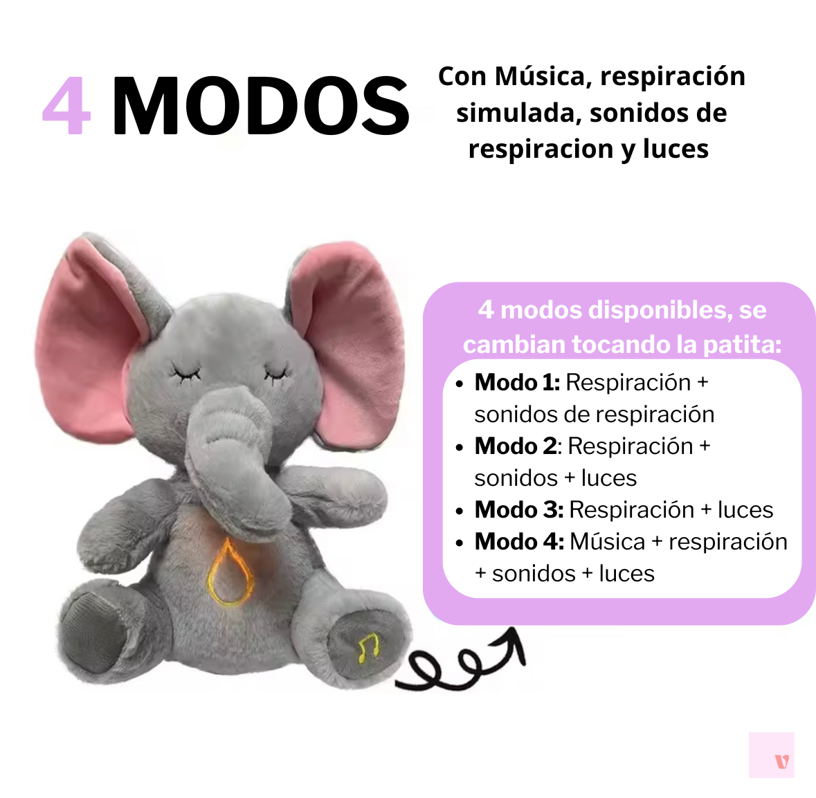 Peluche Elefante Sueño Tranquilo