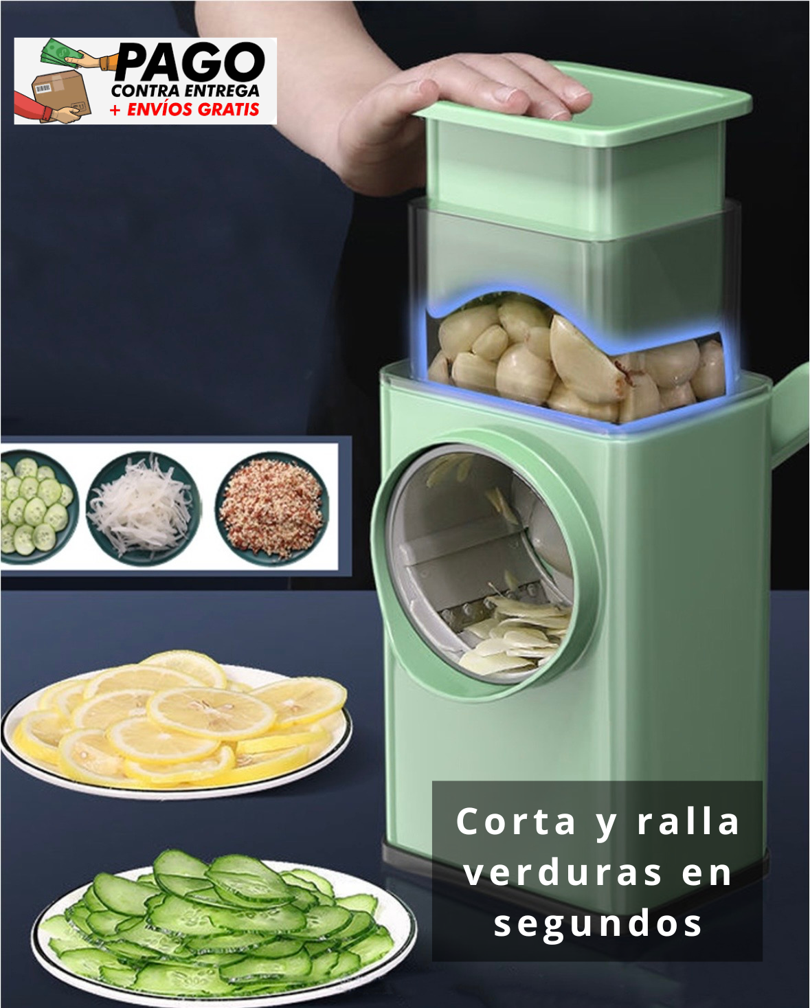 🥕 SpinSlice – Cortador Giratorio de Verduras