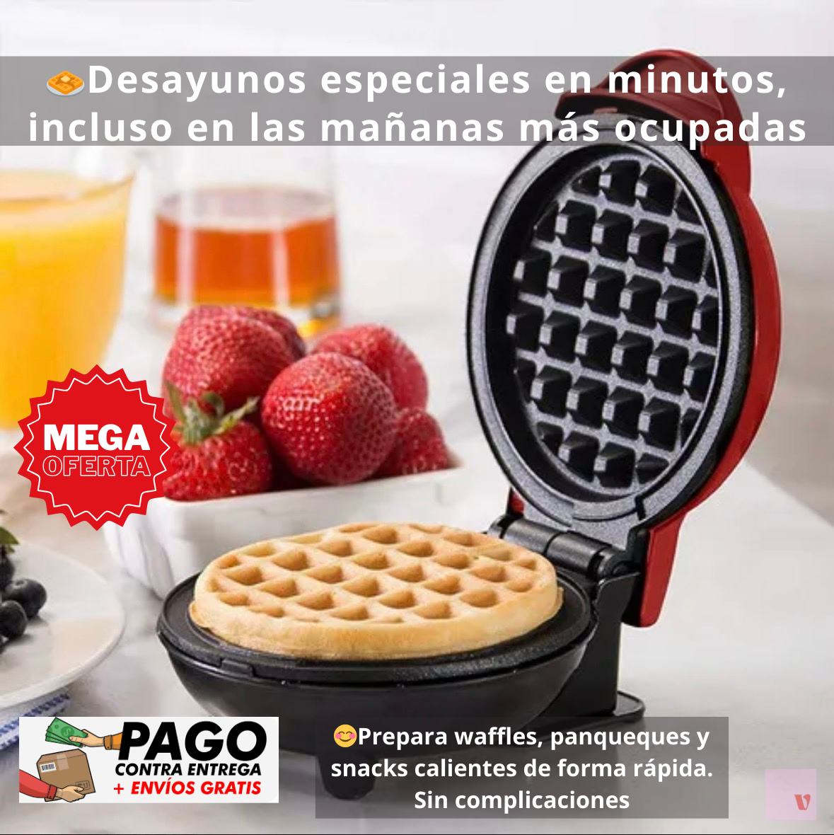 MiniChef Express – Mini Wafflera Eléctrica