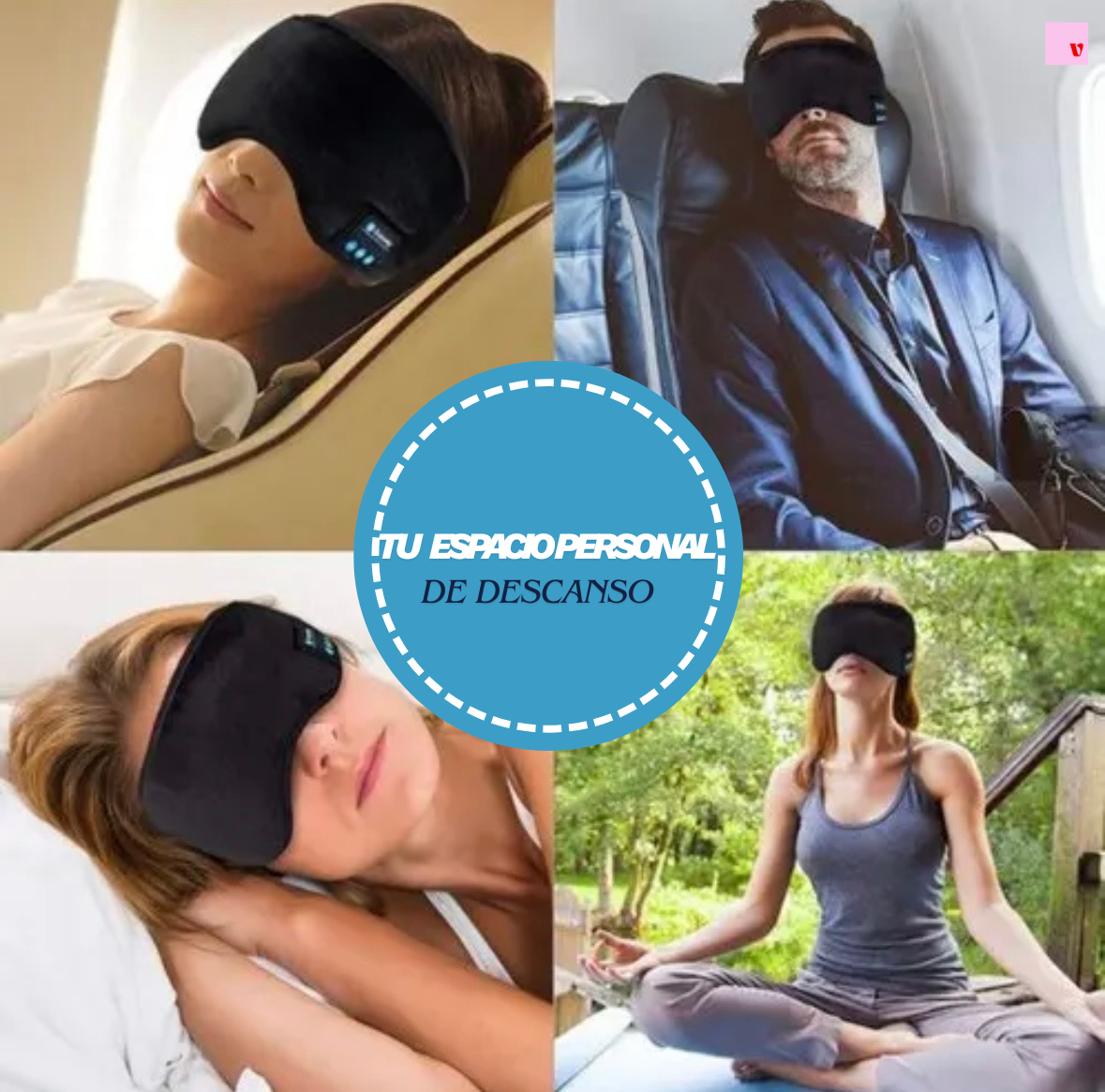😴 Antifaz Con Audifonos Para Dormir