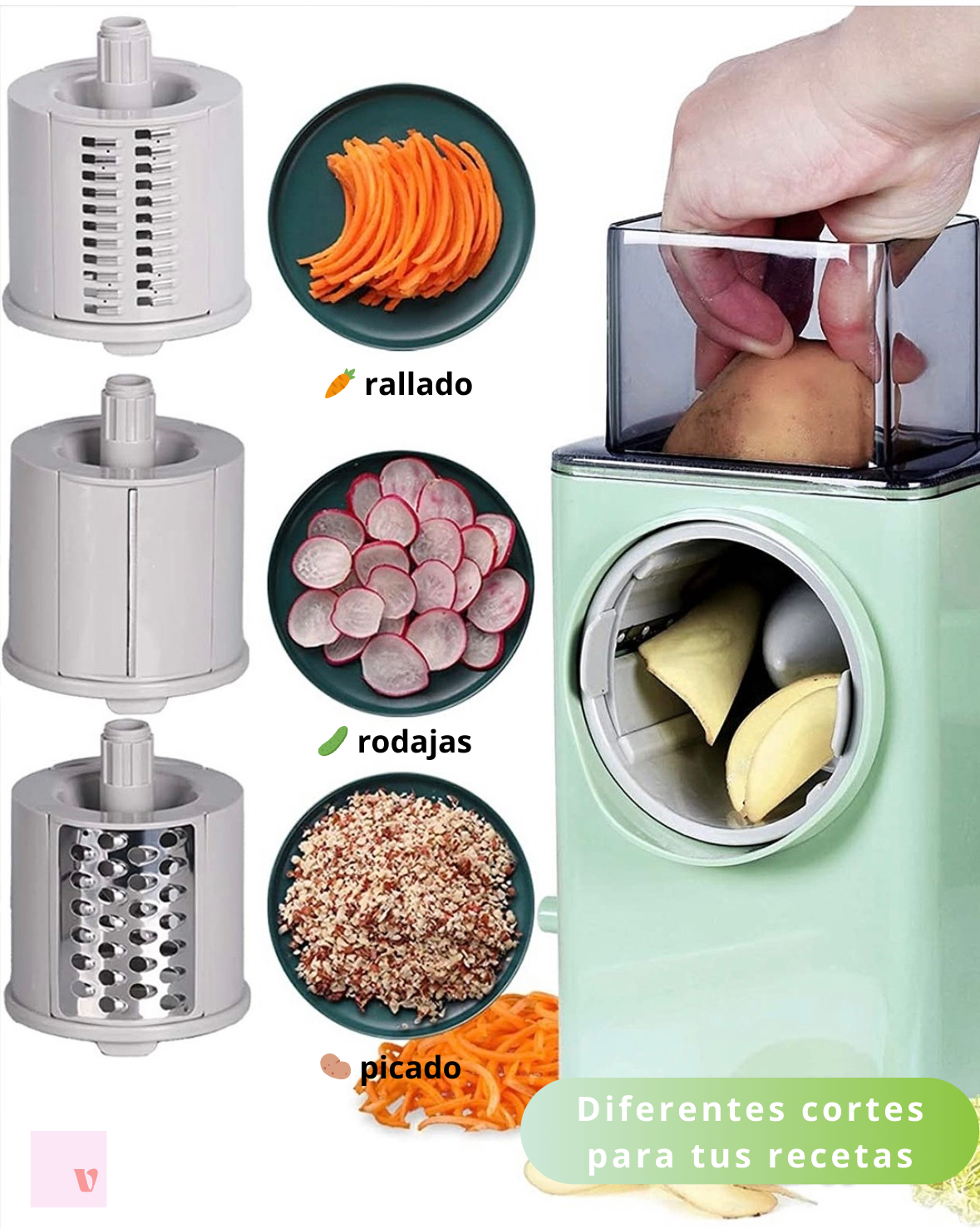 🥕 SpinSlice – Cortador Giratorio de Verduras