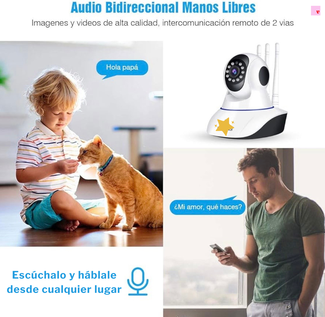 Ojo Materno 360° - Cámara Robótica con Triple Antena y Visión Nocturna 🛡️✨