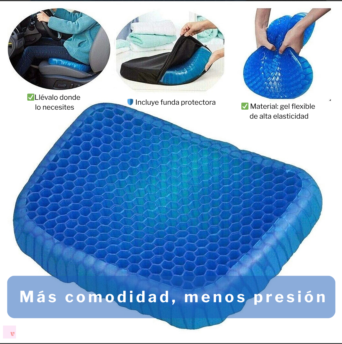 👉 Cojín de Gel Anti-Dolor – Efecto Huevo