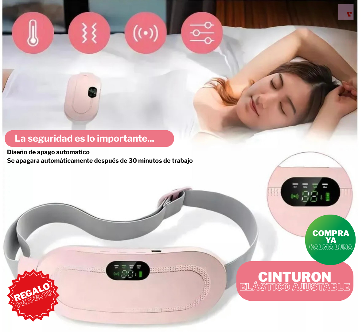 CalmaLuna🌙 - Almohadilla Termica Portatil Inalambrica