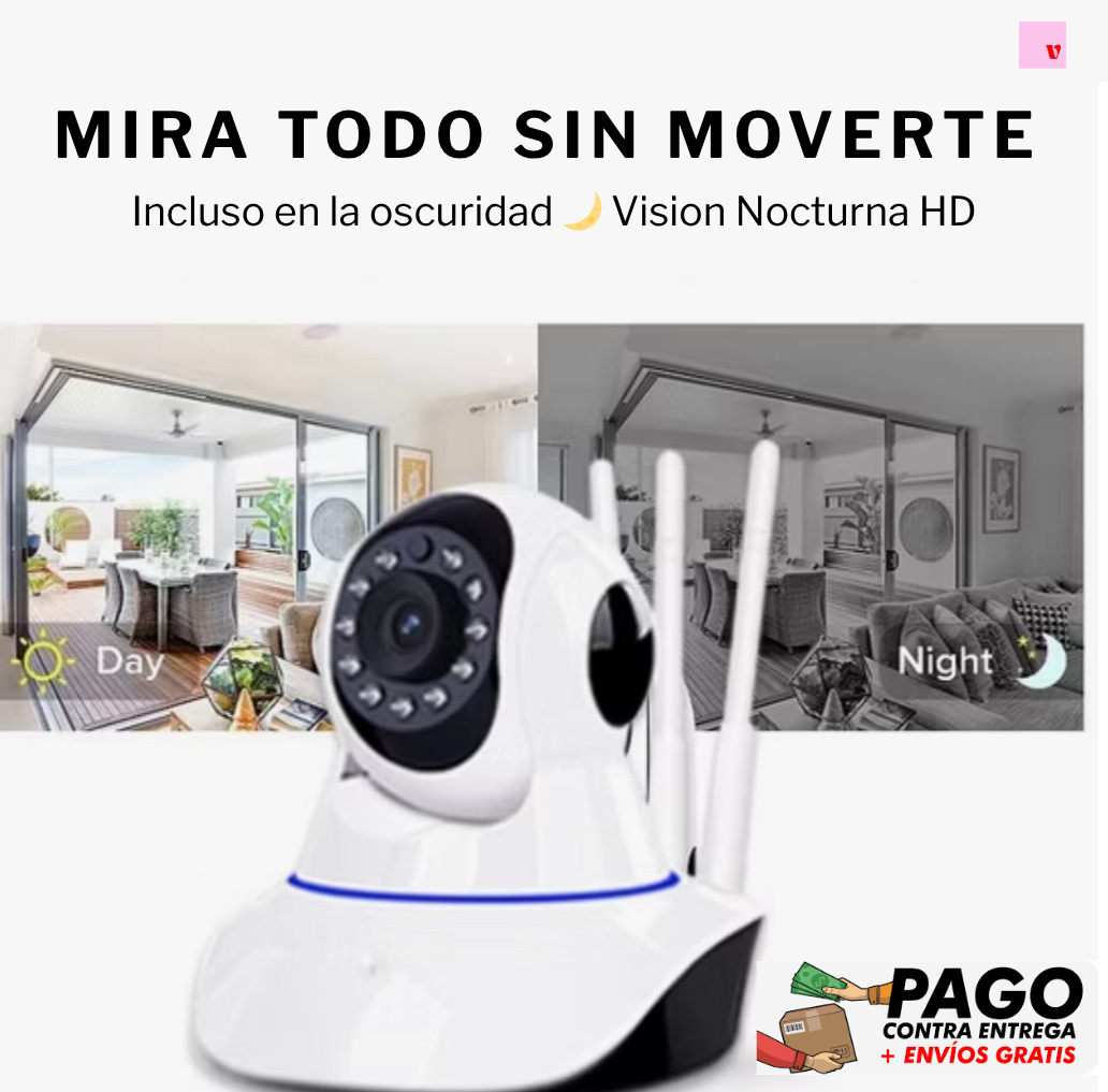 Ojo Materno 360° - Cámara Robótica con Triple Antena y Visión Nocturna 🛡️✨
