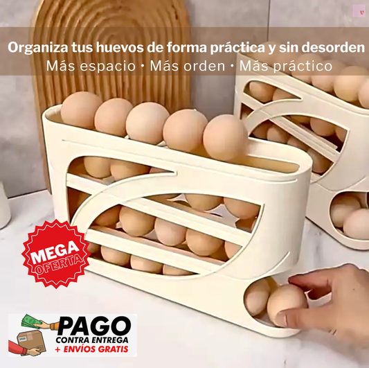 👉 DispensaHuevos Organizador 4 Niveles