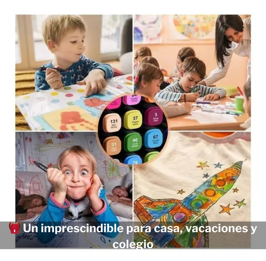 Set de Marcadores Artísticos Doble Punta – 80 Colores